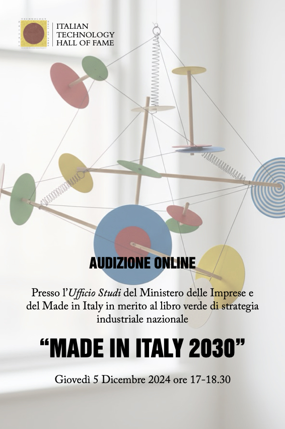 Audizione online MIMIT in merito al libro verde Made in Italy 2030