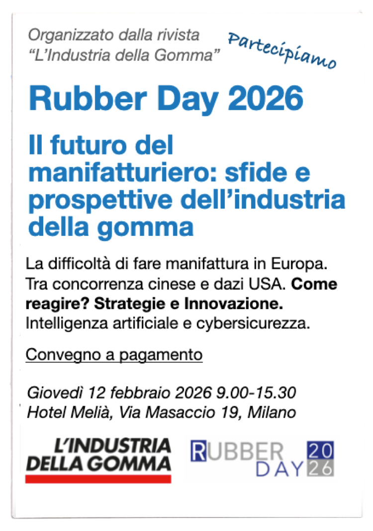 Rubber Day 2026 - Il futuro del manifatturiero: sfide e prospettive dell’industria della gomma