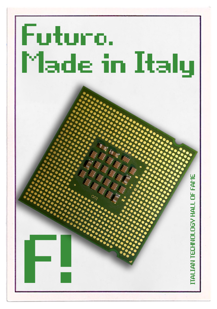 Sticker: Futuro. Made In Italy. Chip ST Microelectronics